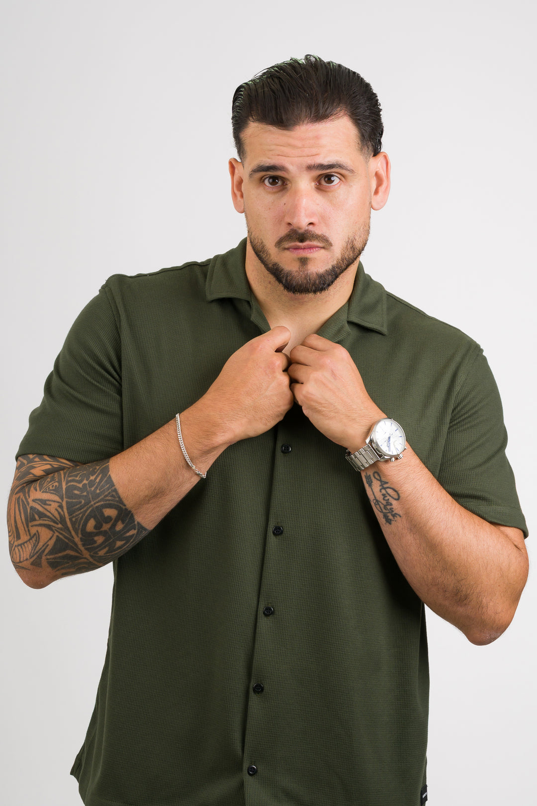 Camisa Text M Verde Musgo