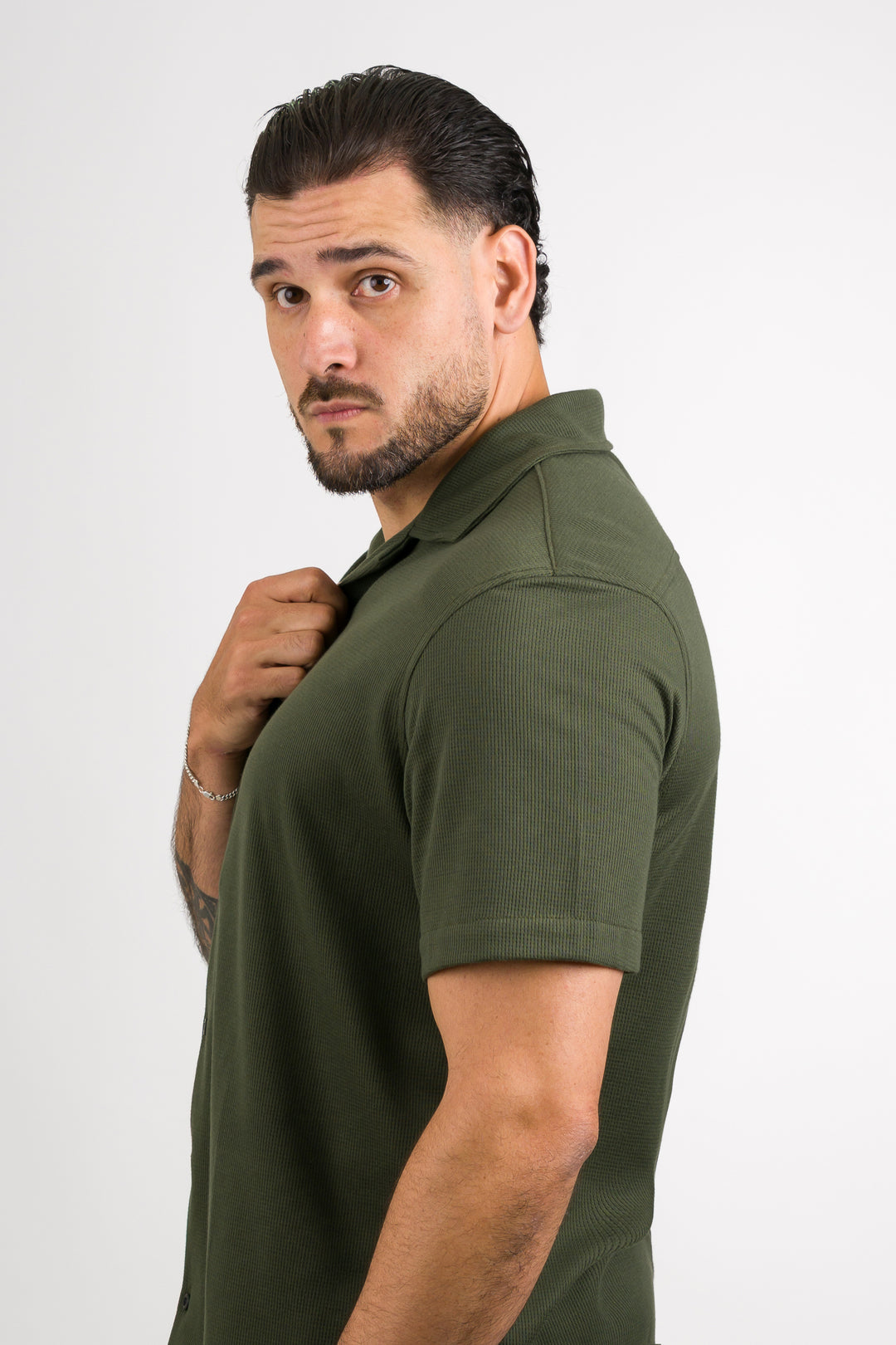 Camisa Text M Verde Musgo