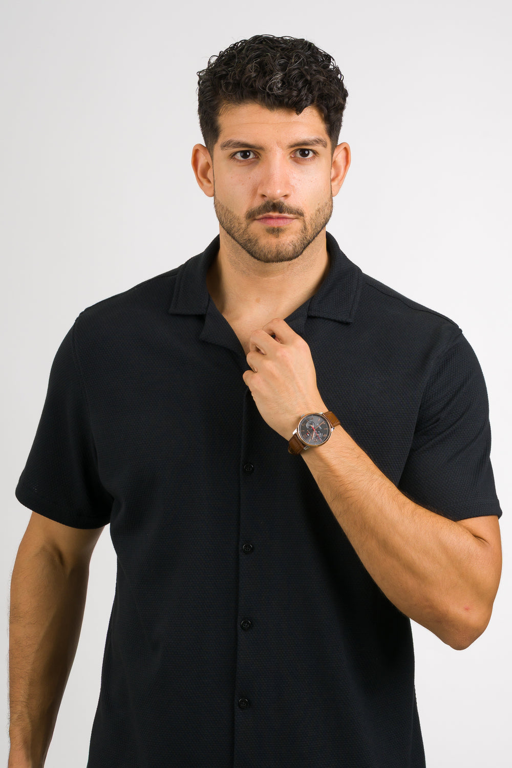 Camisa Text D Negro