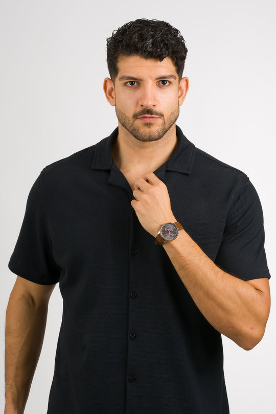 Camisa Text D Negro