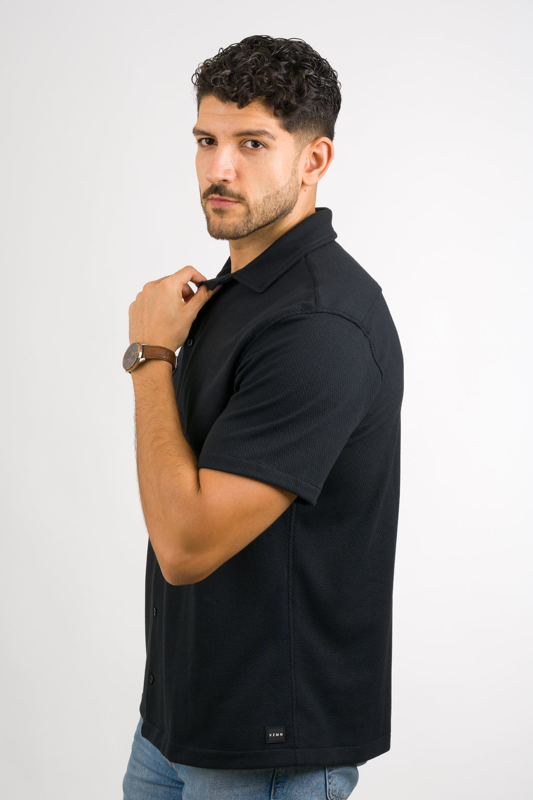 Camisa Text D Negro