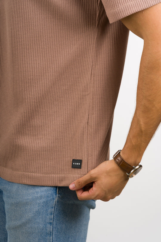 Camisa Text Q Café Claro