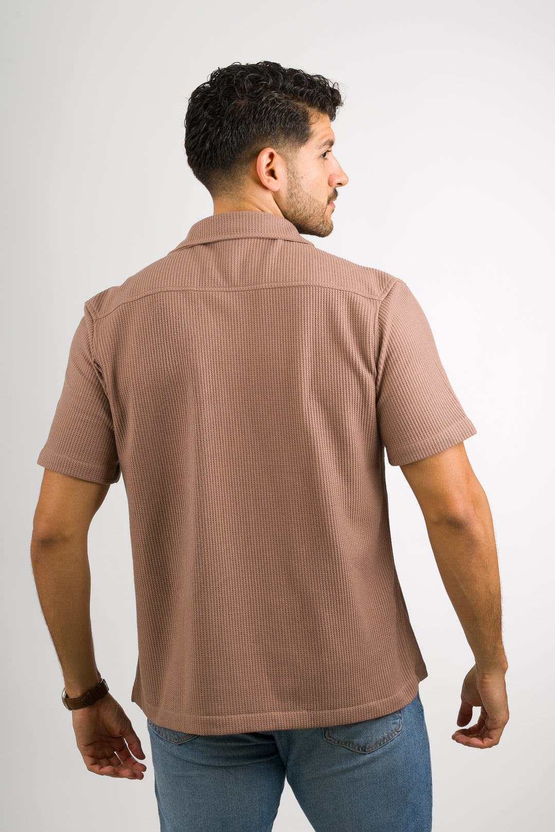 Camisa Text Q Café Claro