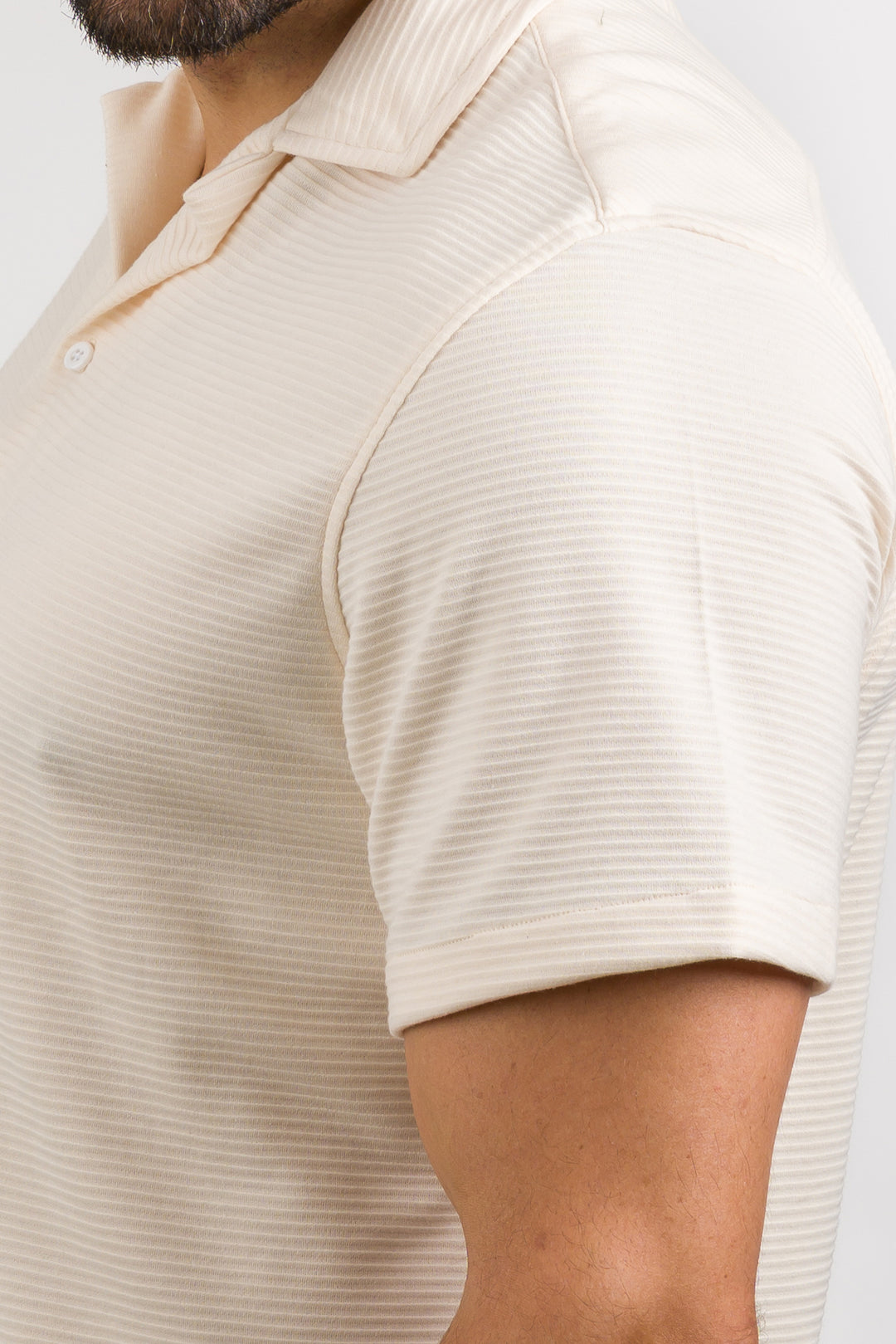 Camisa Text B Crema