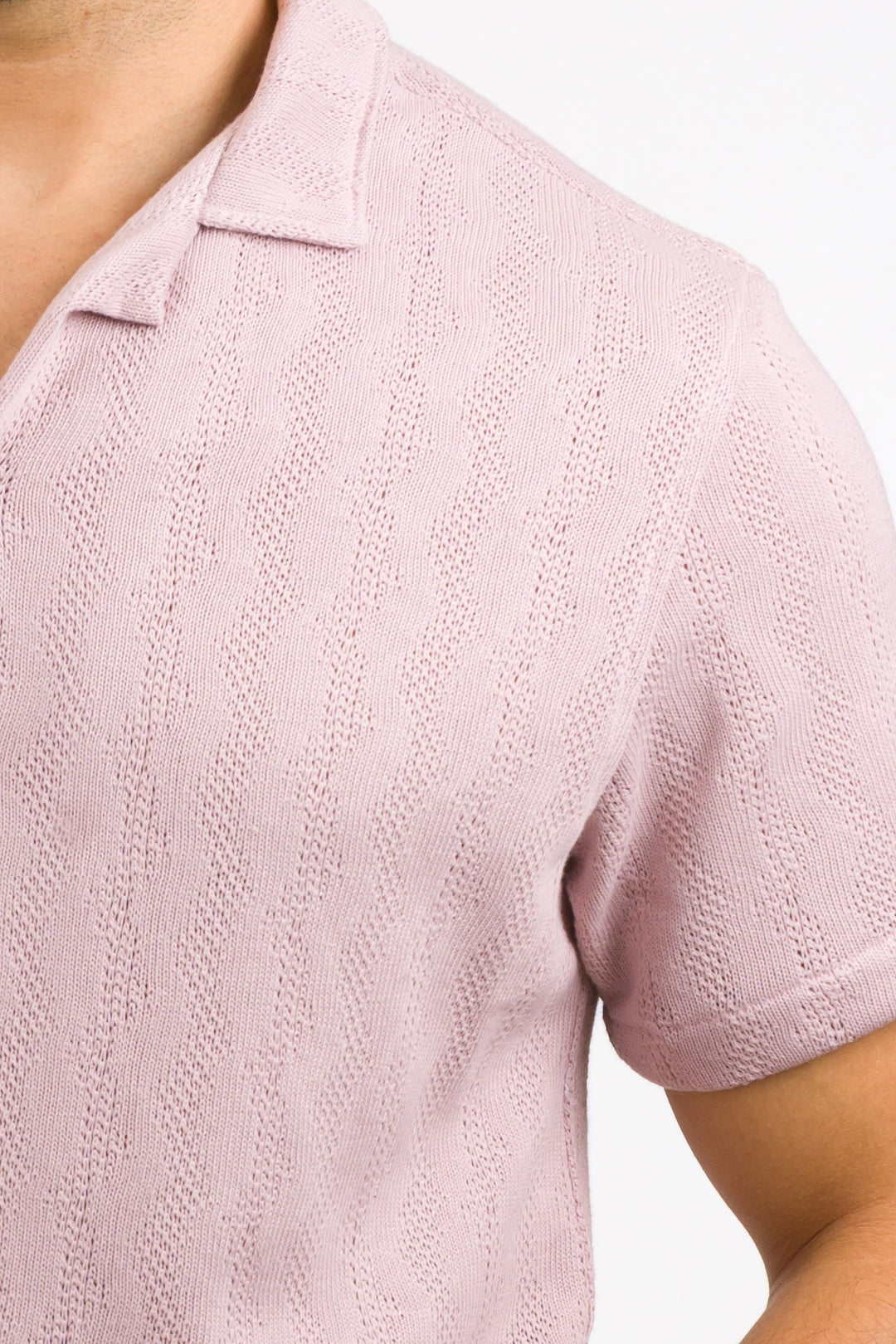 Camisa Over Tejida Mt Palo Rosa