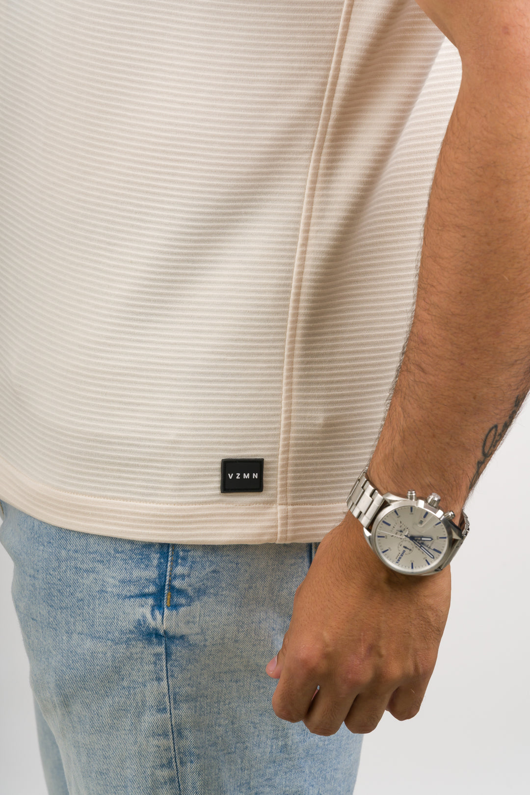 Camisa Text B Crema