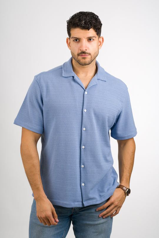 Camisa Text N Celeste