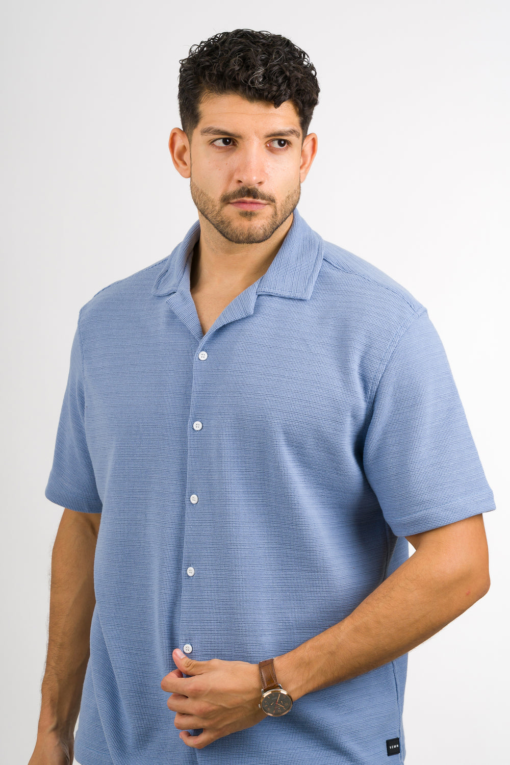 Camisa Text N Celeste