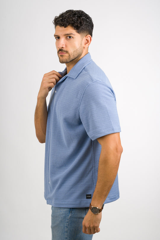 Camisa Text N Celeste