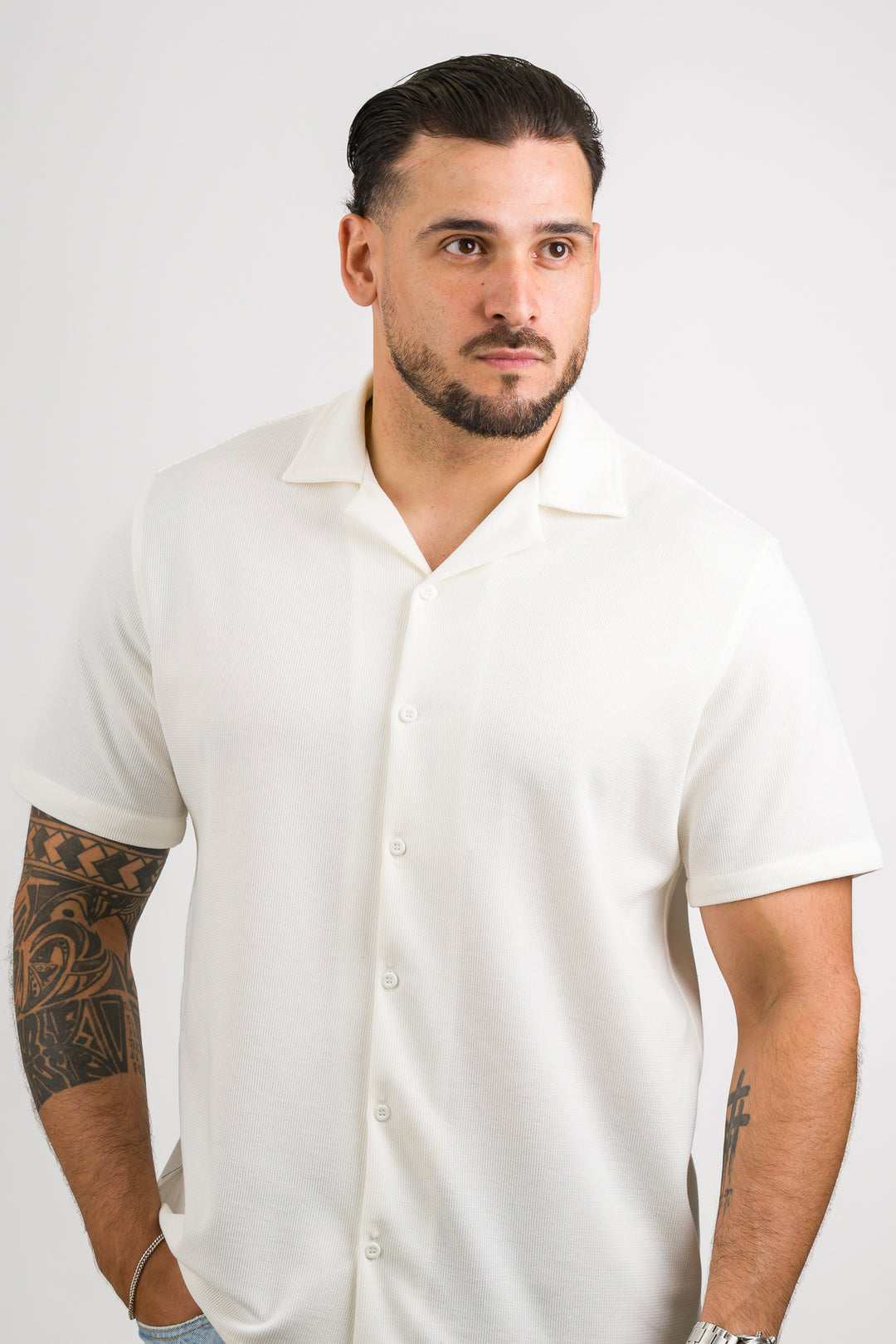 Camisa Text F blanco H