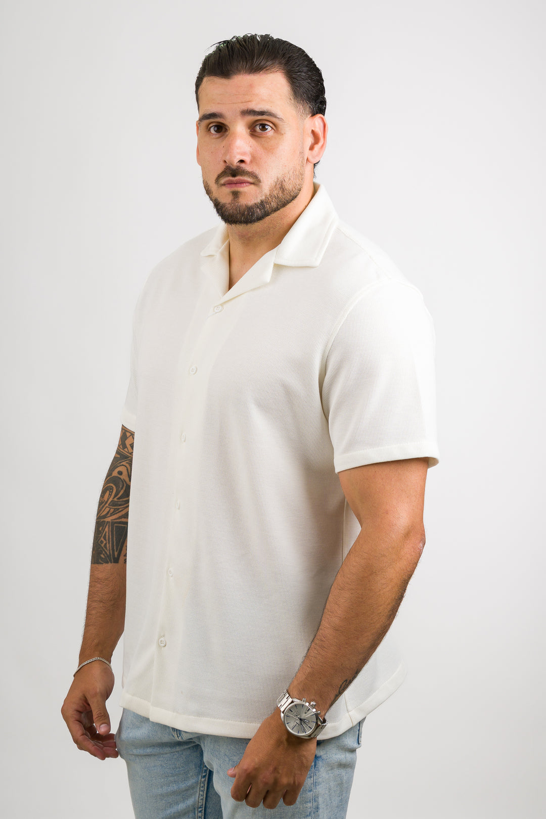 Camisa Text F blanco H