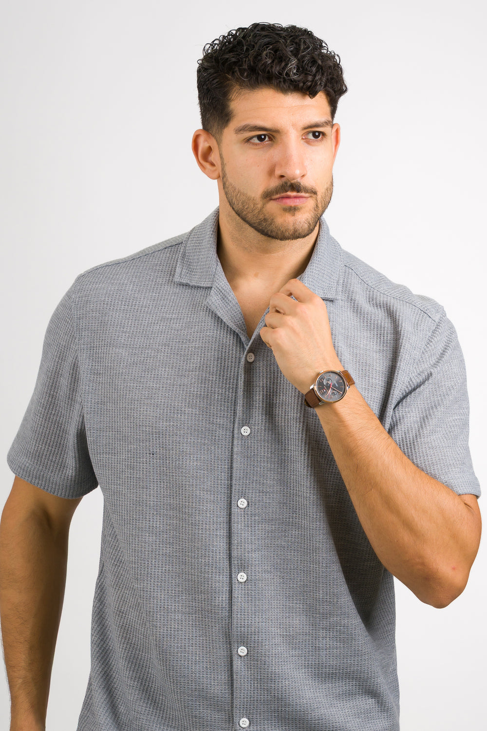 Camisa Text Q Gris