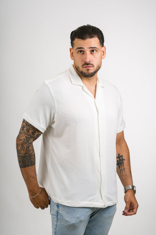 Camisa Text DL blanco H