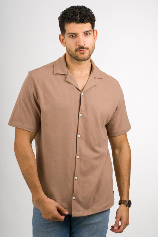 Camisa Text HT Café Claro