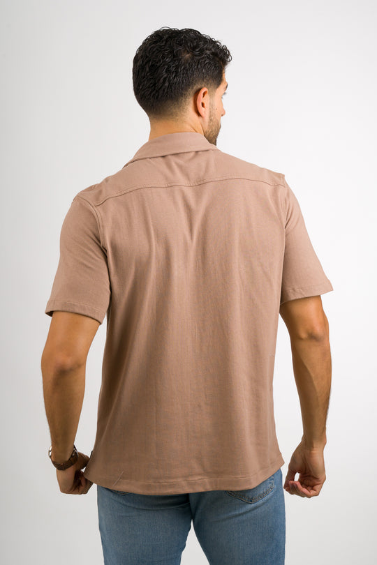 Camisa Text HT Café Claro