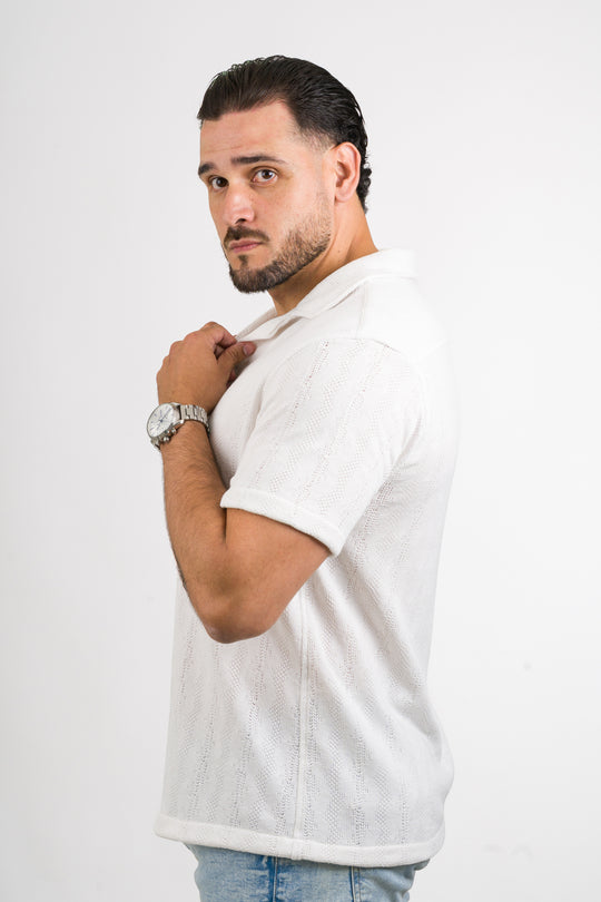 Camisa Over Tejida Mt Blanca