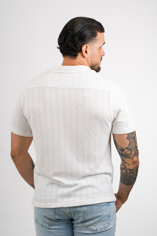 Camisa Over Tejida Mt Blanca