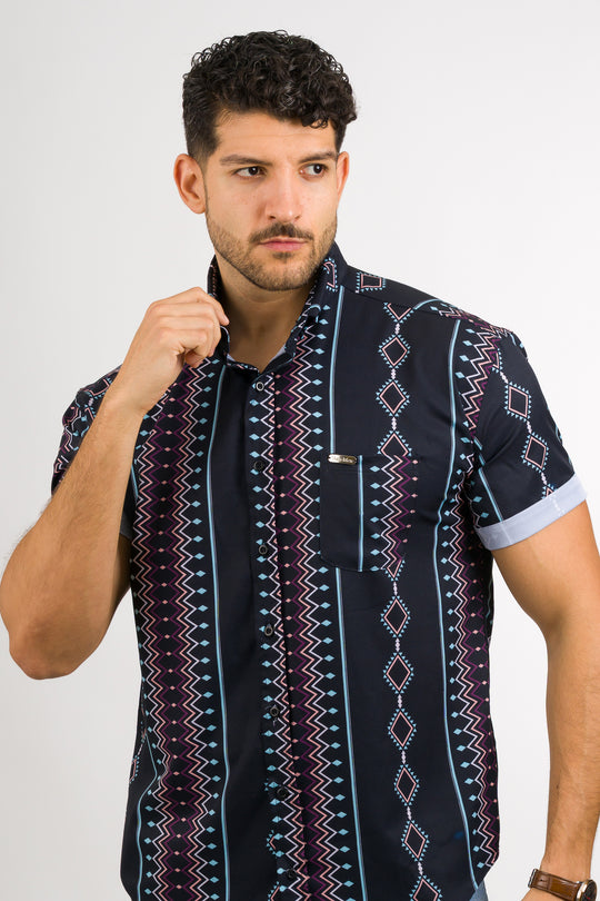 Camisa Button Black Tribu