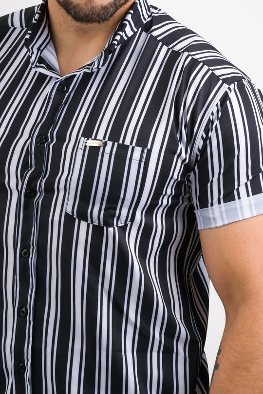 Camisa Button Black Lines