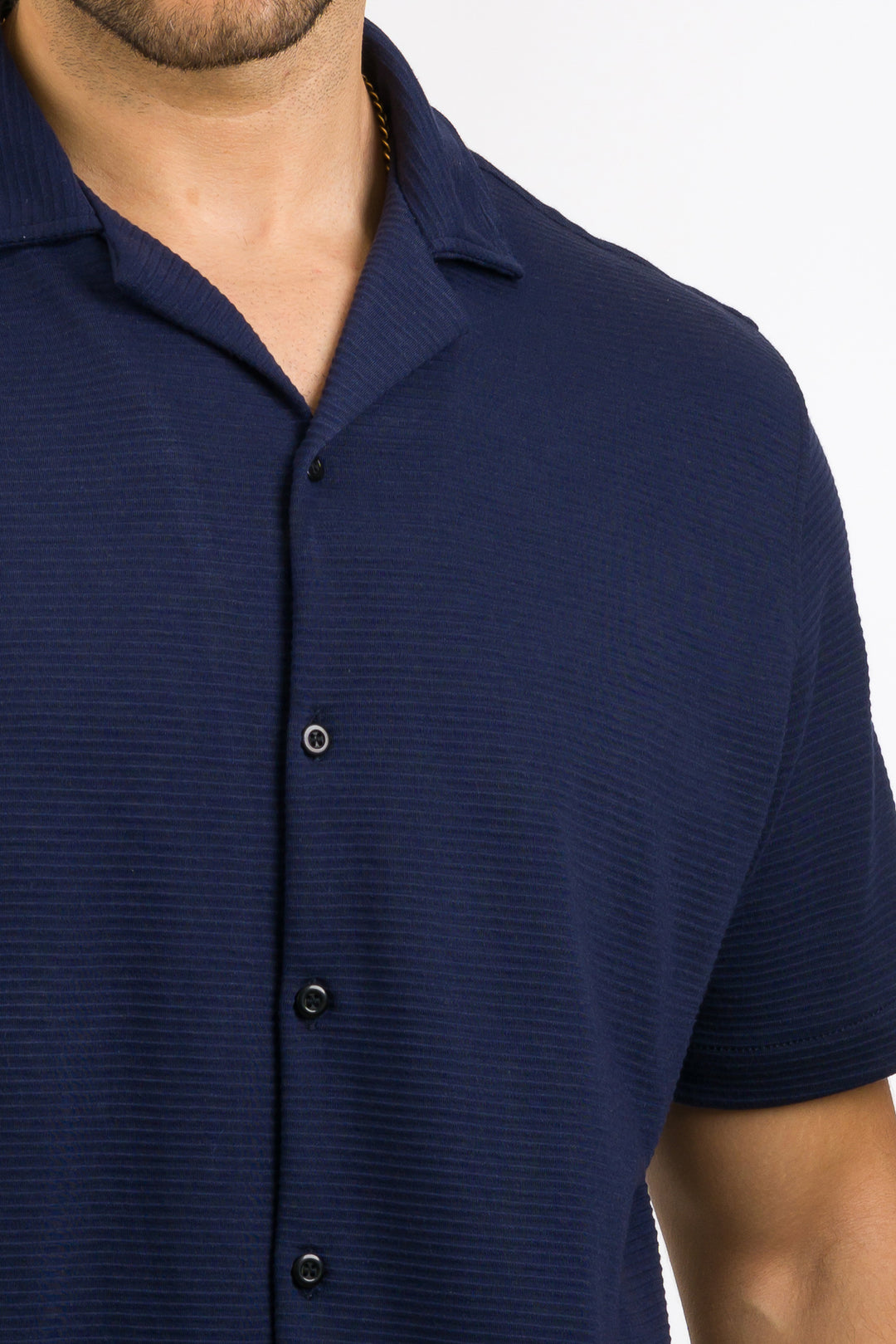Camisa Text B Azul Oscuro