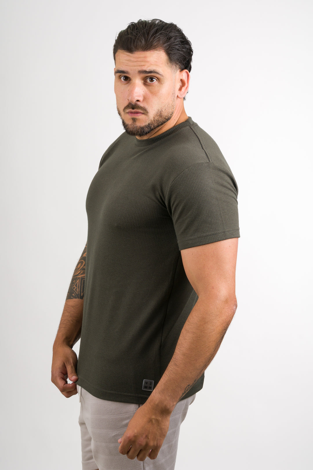 T-Shirt Text NW Verde Musgo