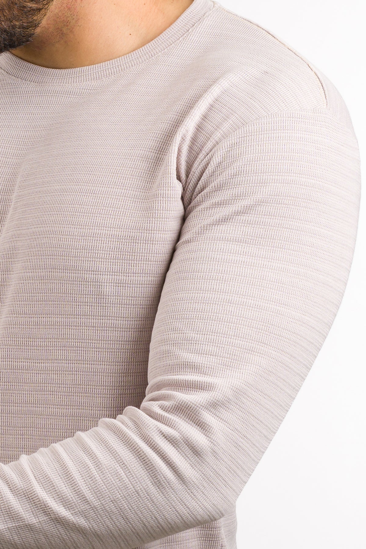 Camiseta ML Text N beige claro - Voszmen