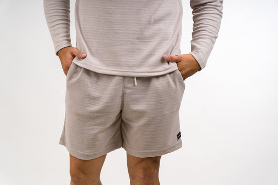 Pantaloneta Text N Beige Claro