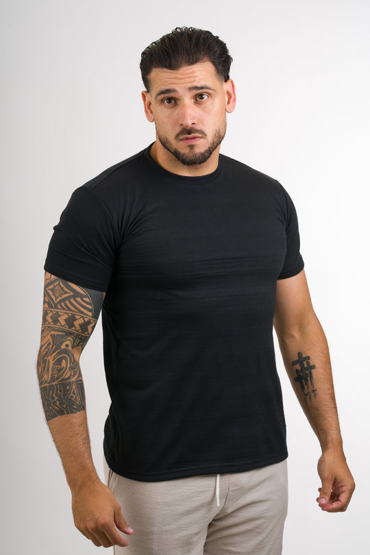 T-Shirt Text MG Negro