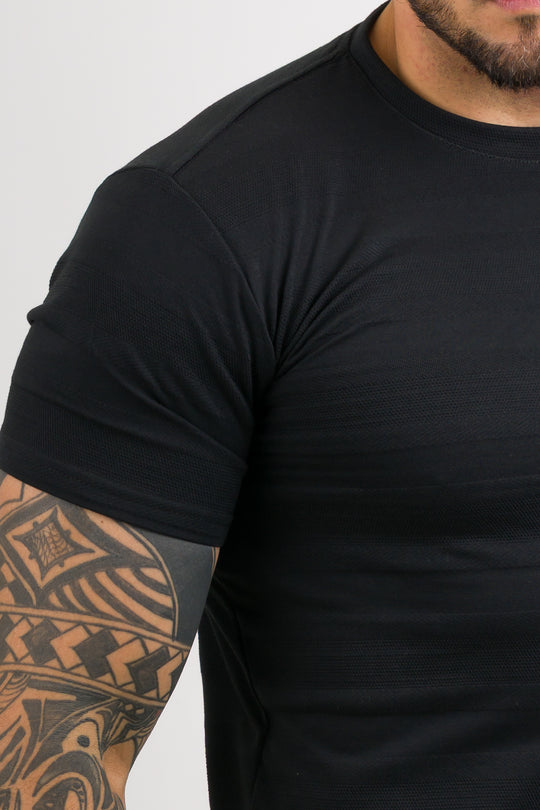 T-Shirt Text MG Negro