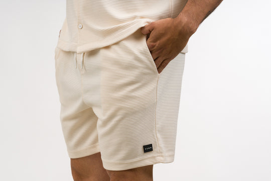 Pantaloneta Text B Crema