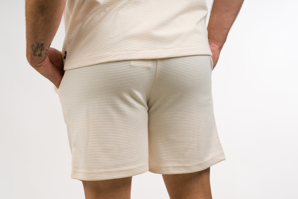 Pantaloneta Text B Crema