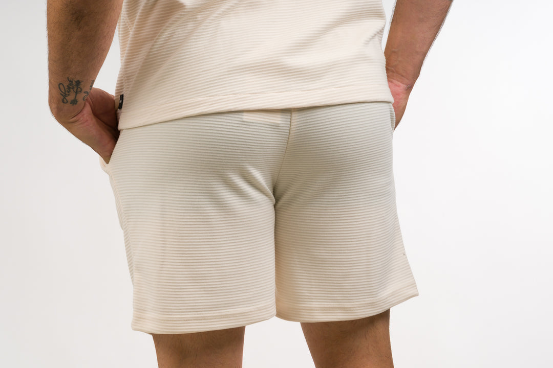 Pantaloneta Text B Crema