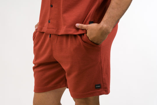Pantaloneta Text B Terracota