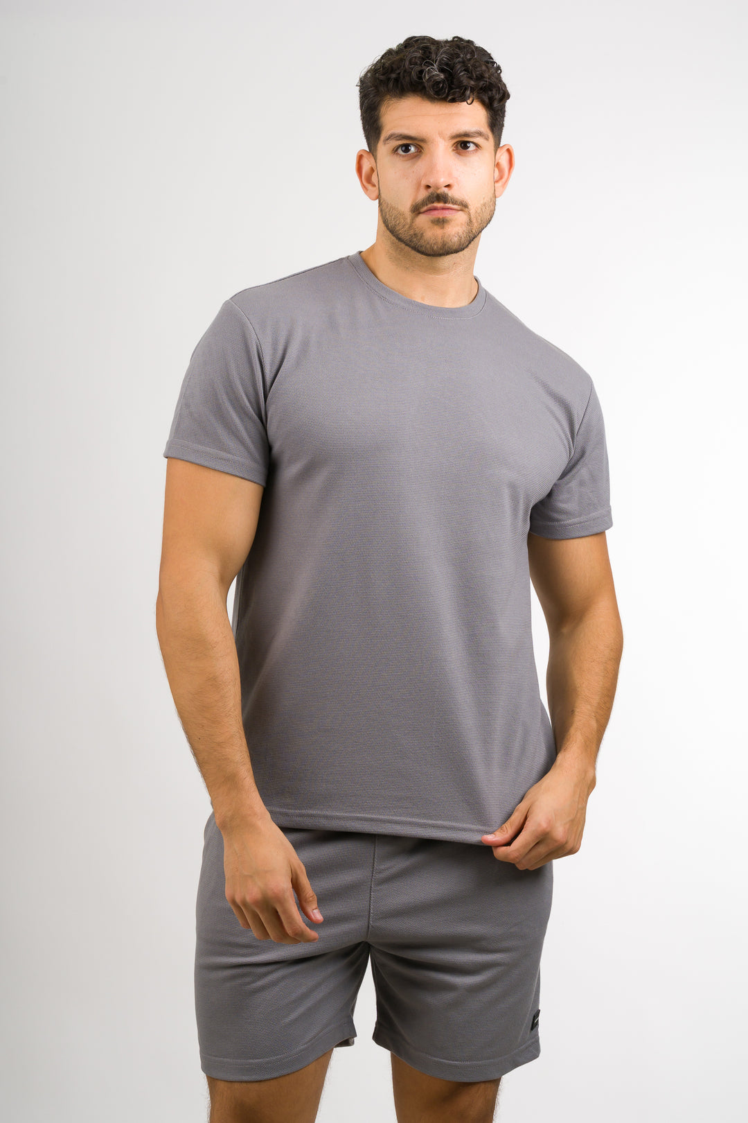 Pantaloneta Text C Gris