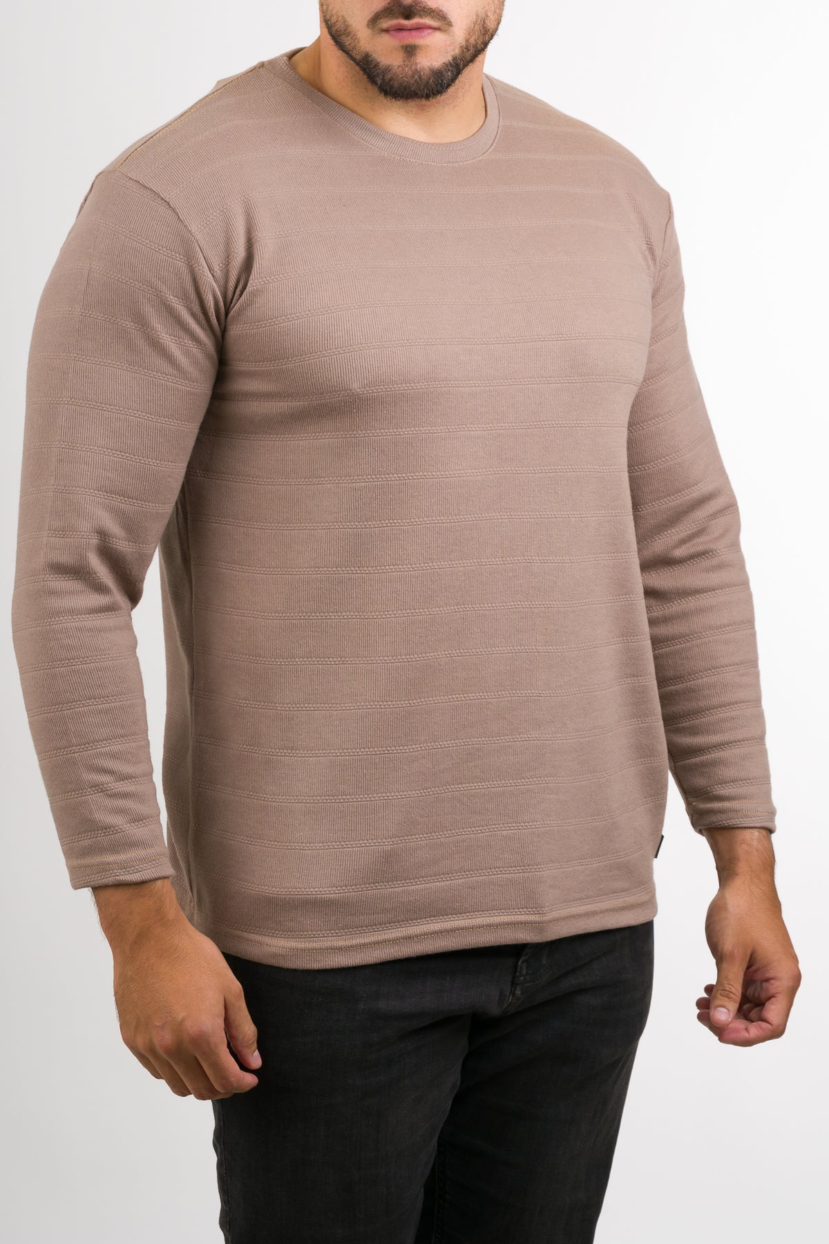 Camiseta ML Text H Café Claro - Voszmen