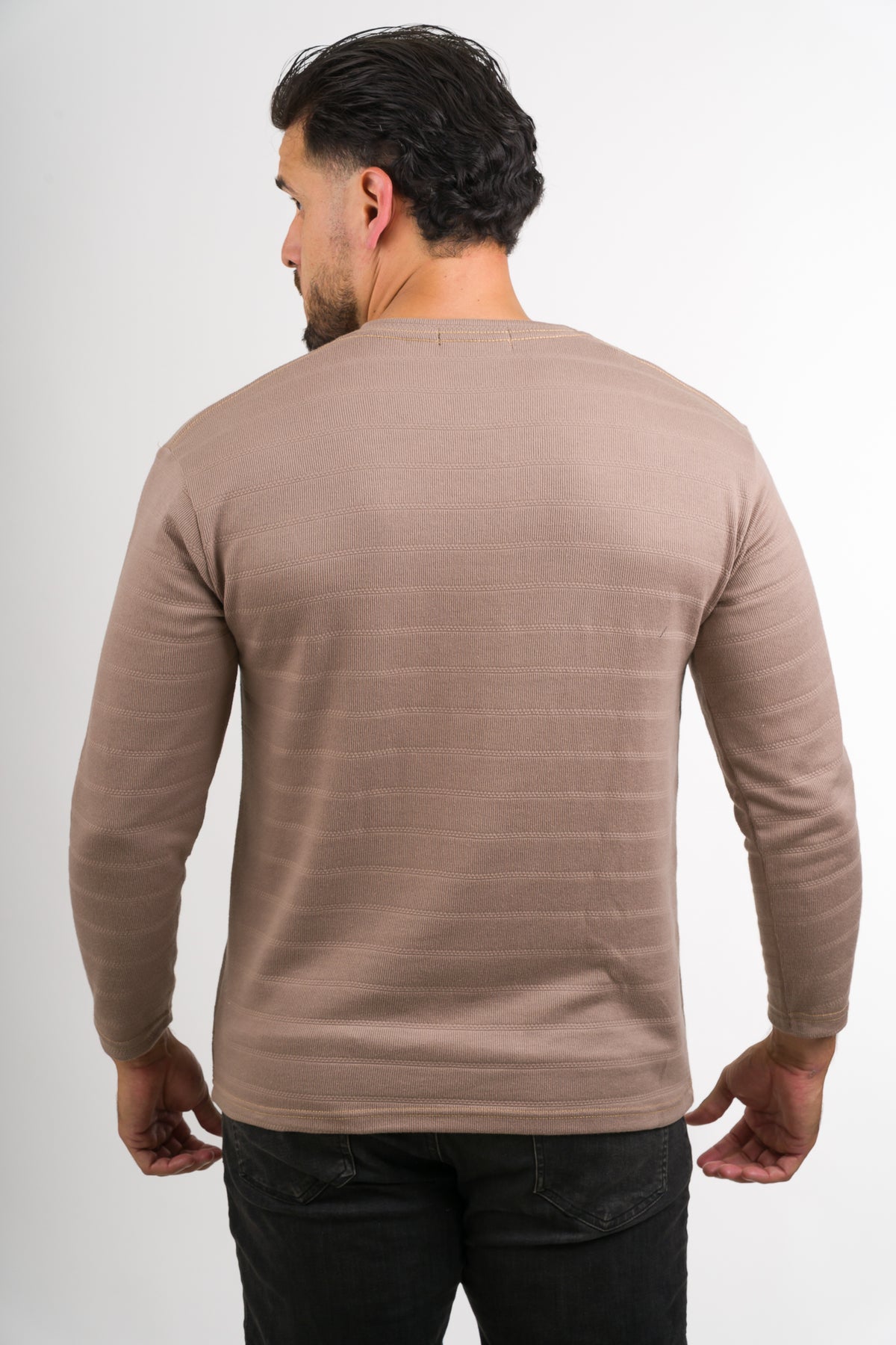 Camiseta ML Text H Café Claro - Voszmen