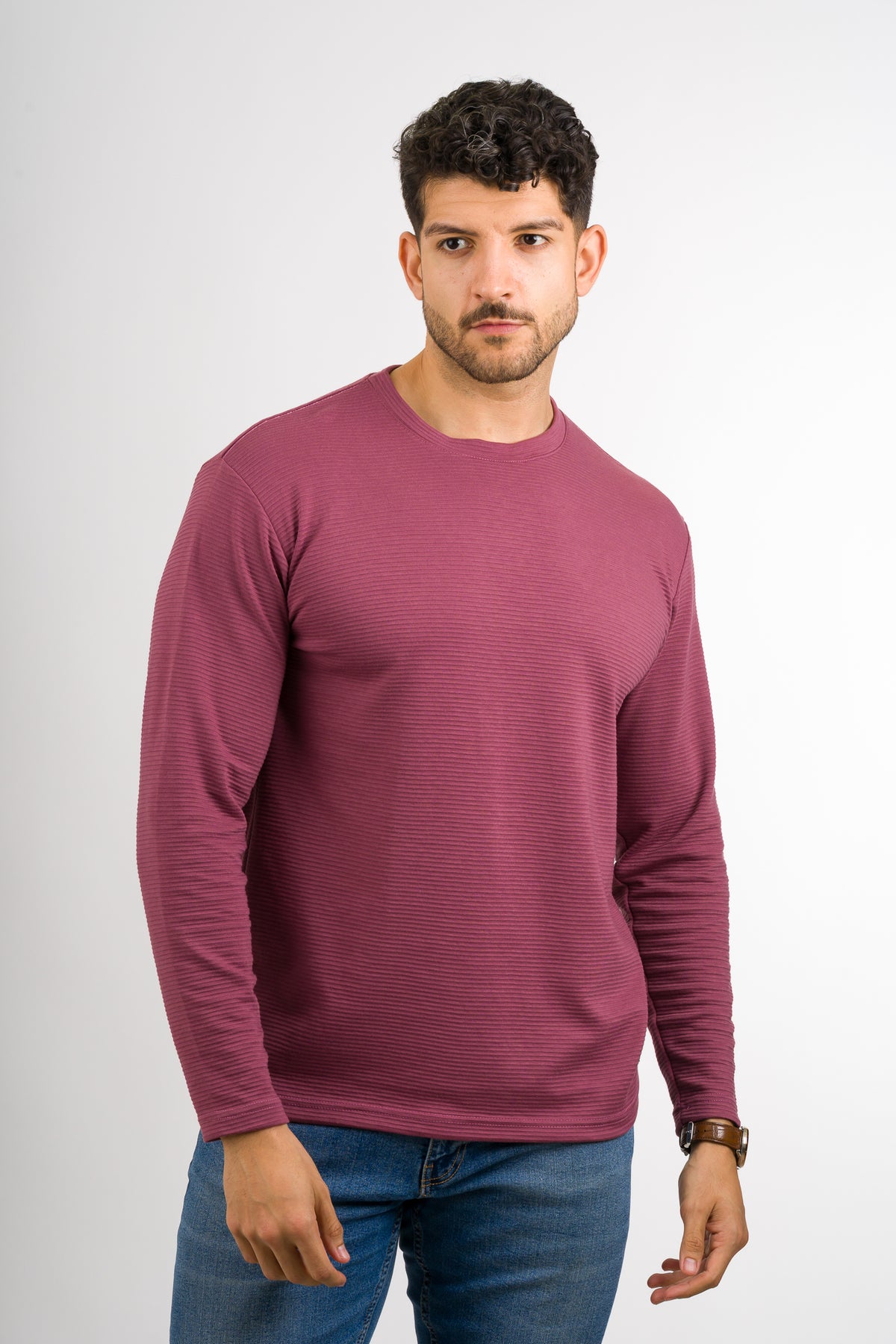 Camiseta ML Text B Palo Rosa Dark - Voszmen