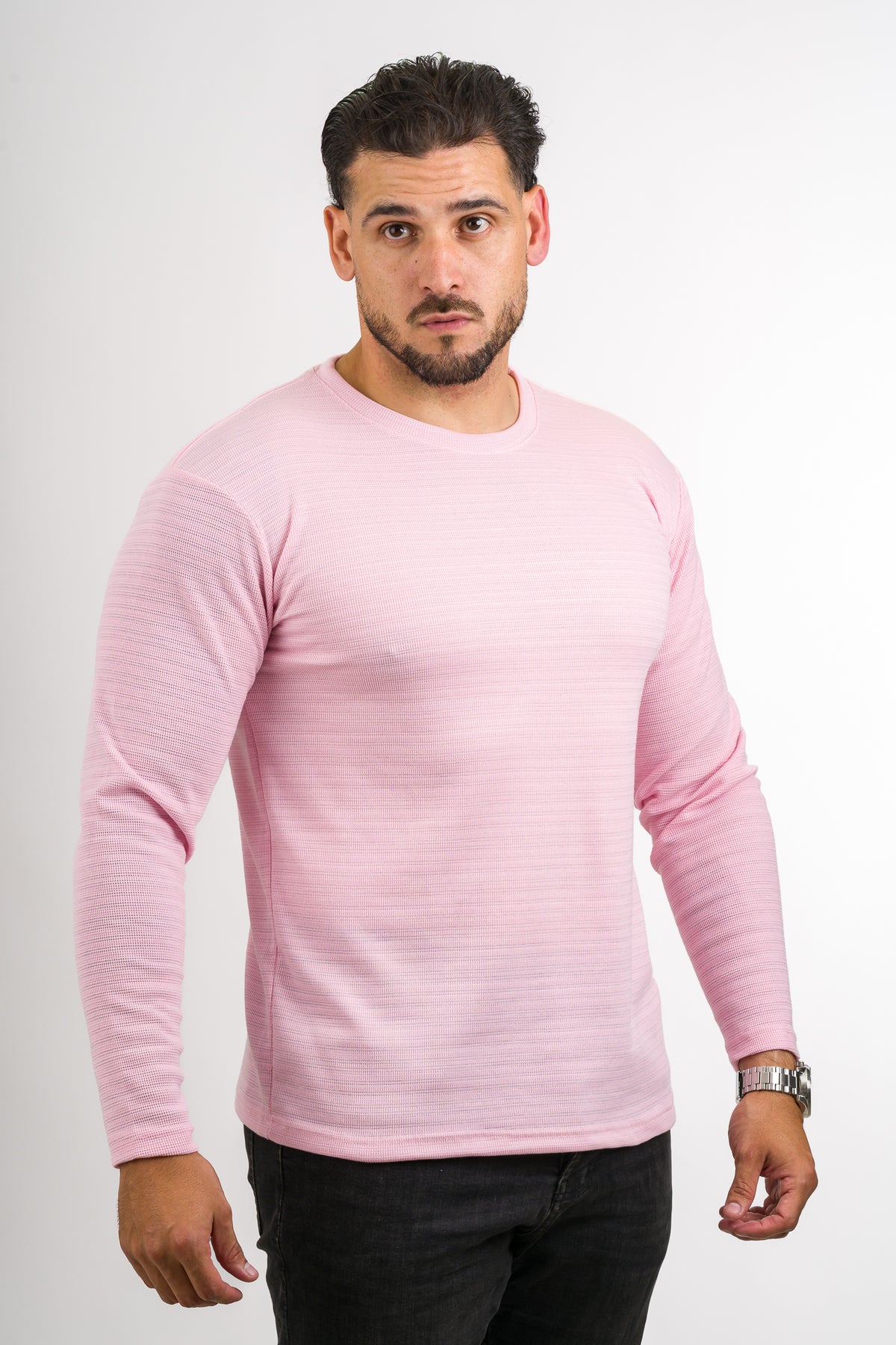 Camiseta ML Text N rosado - Voszmen