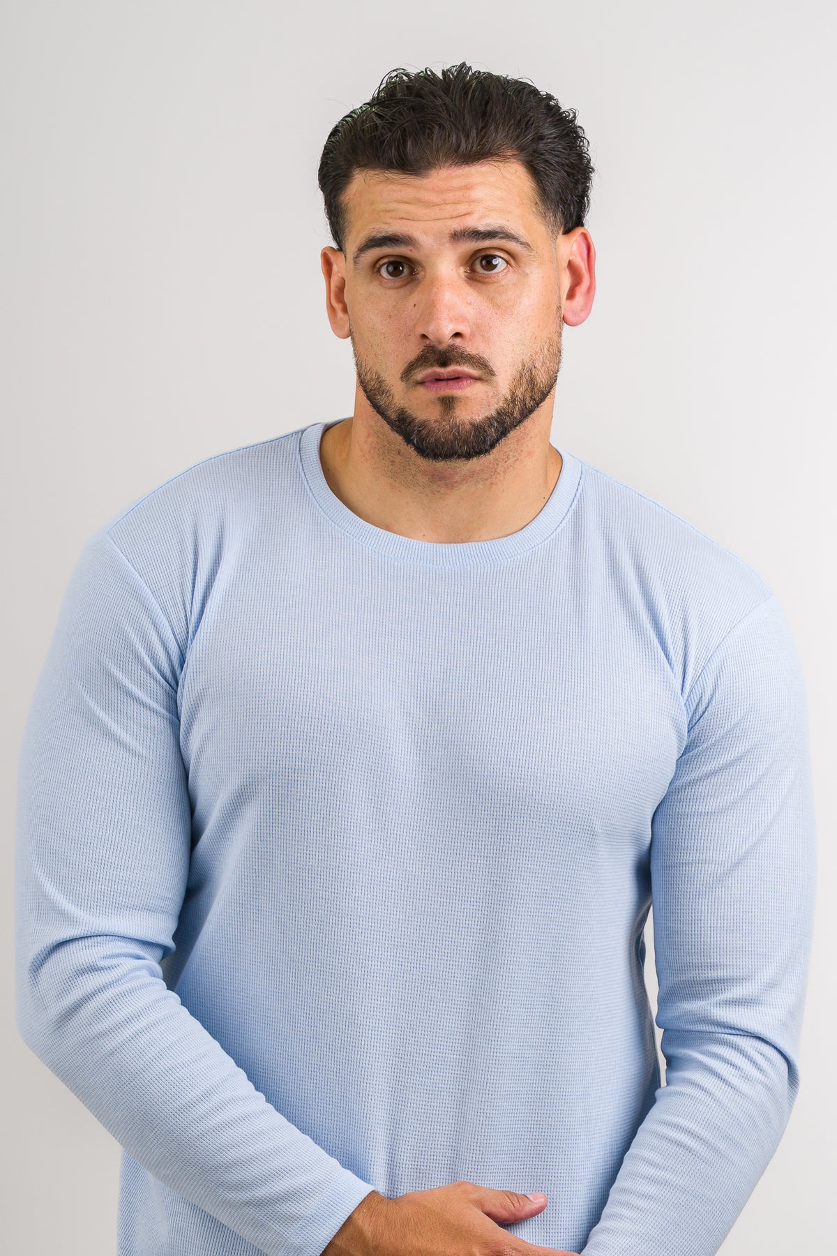 Camiseta ML Text M Celeste Claro - Voszmen