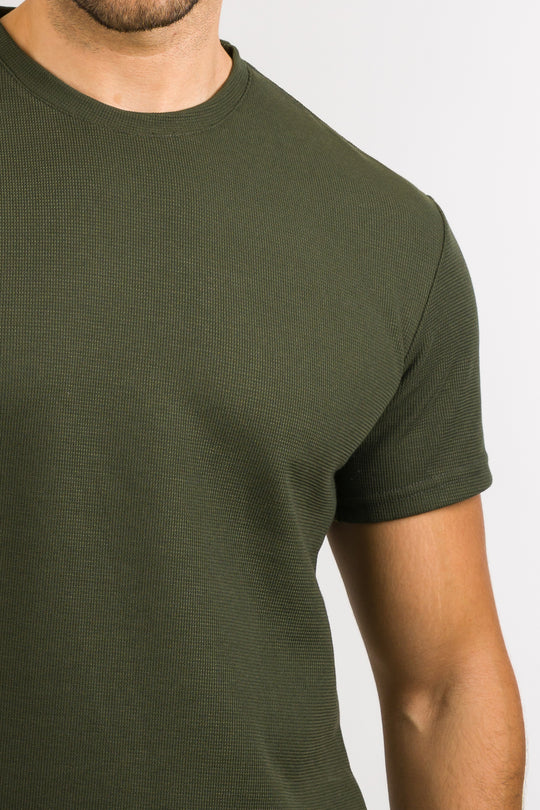 T-Shirt Text F Verde Musgo