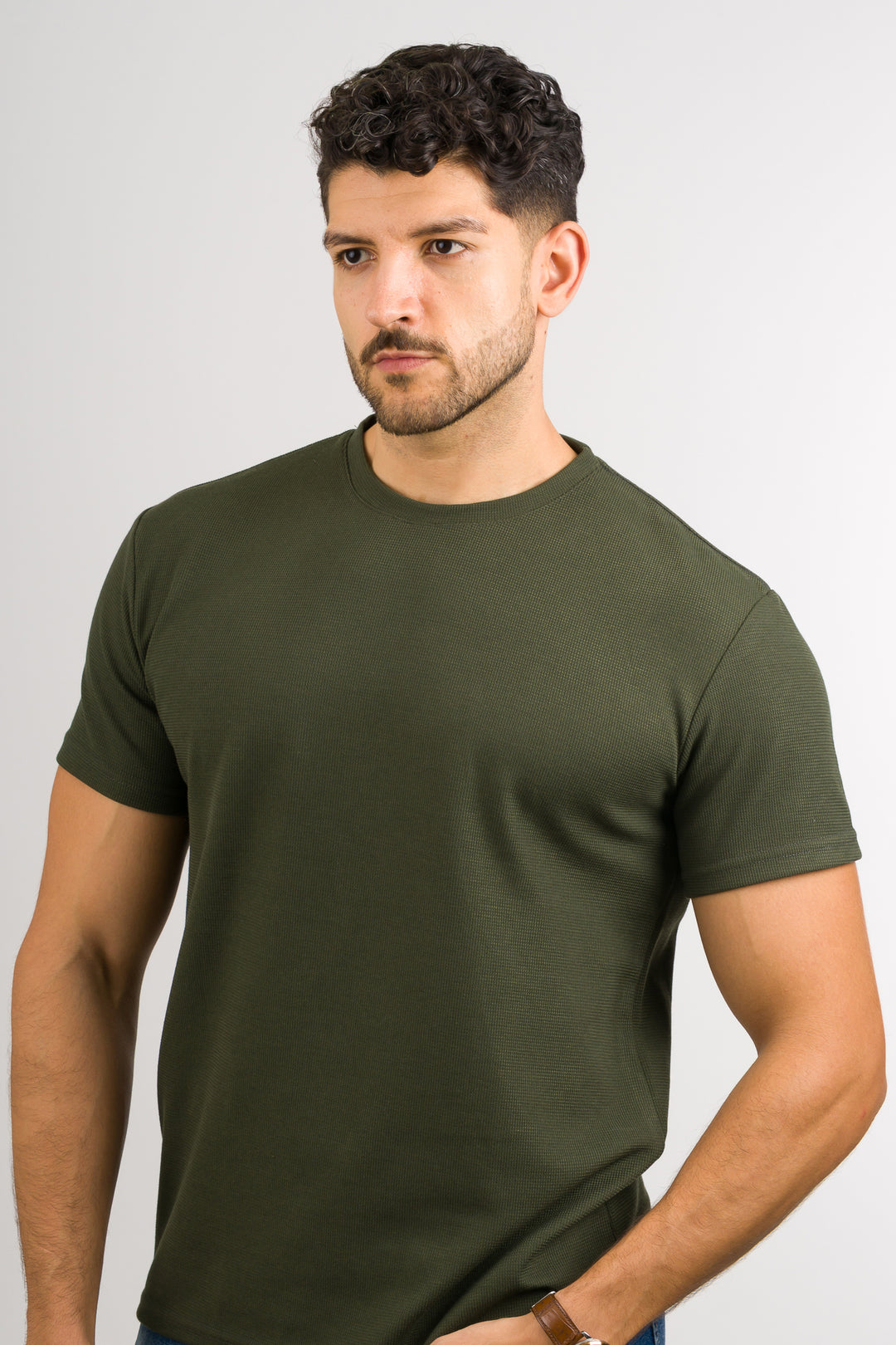 T-Shirt Text F Verde Musgo