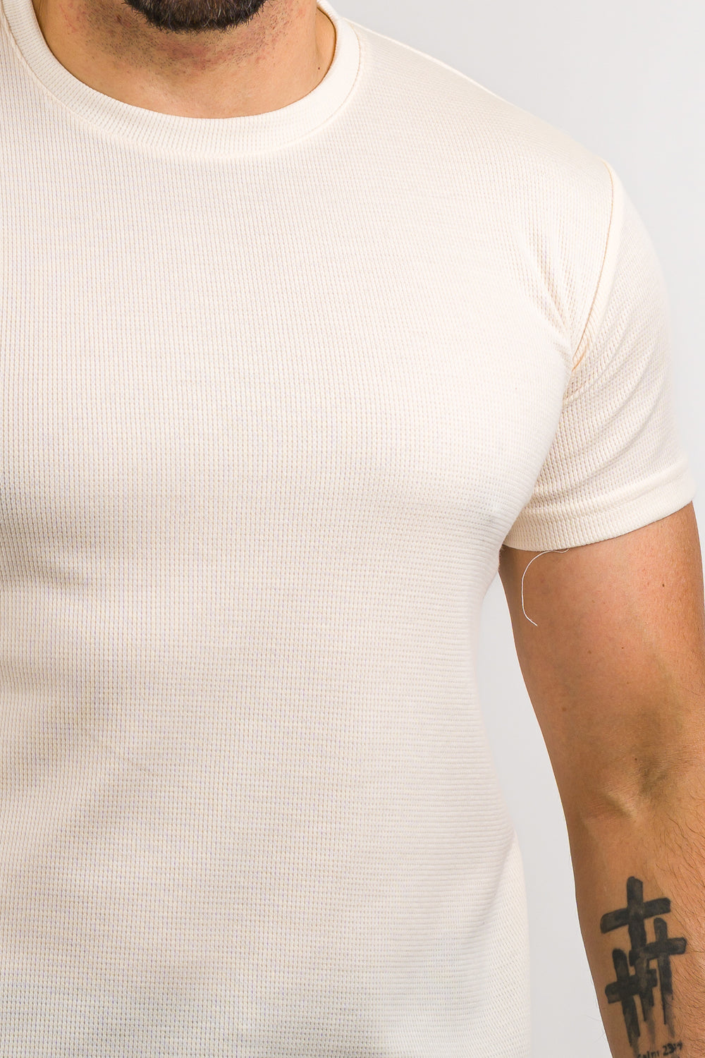 T-Shirt Text M crema