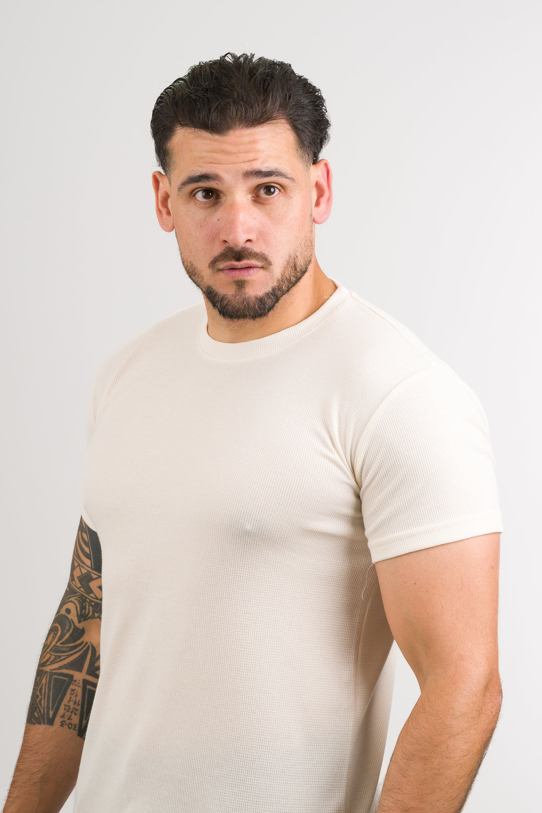 T-Shirt Text M crema