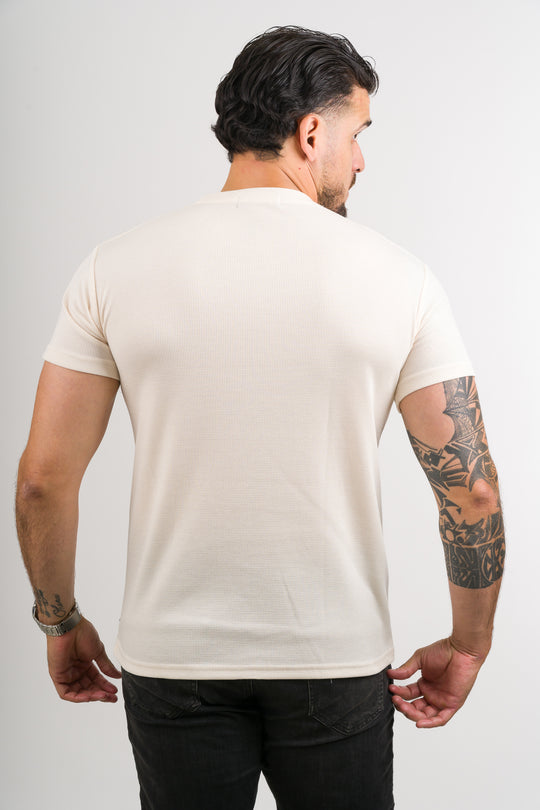 T-Shirt Text M crema