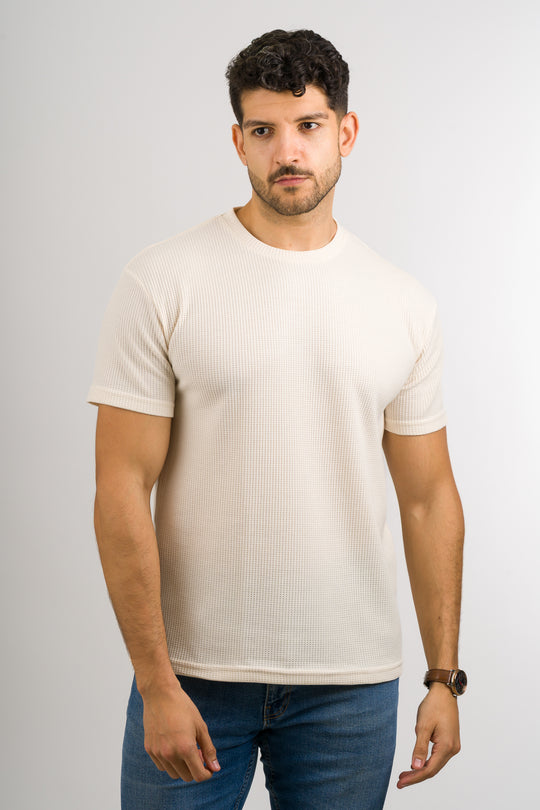 T-Shirt Text Q Crema