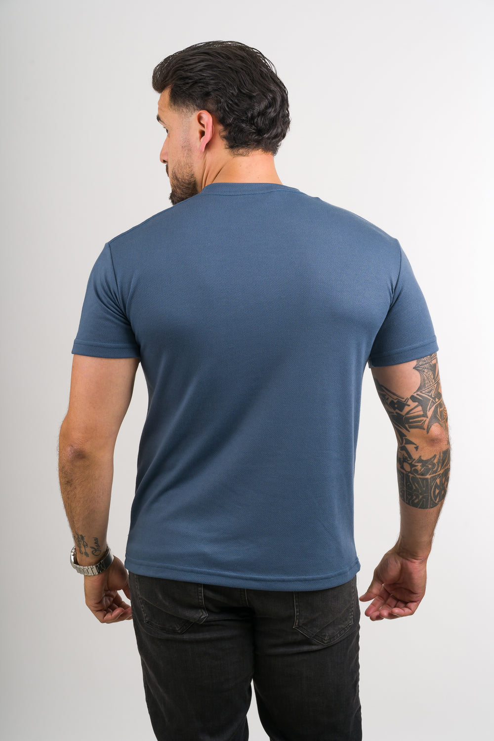 T-Shirt Text F Azul Petro