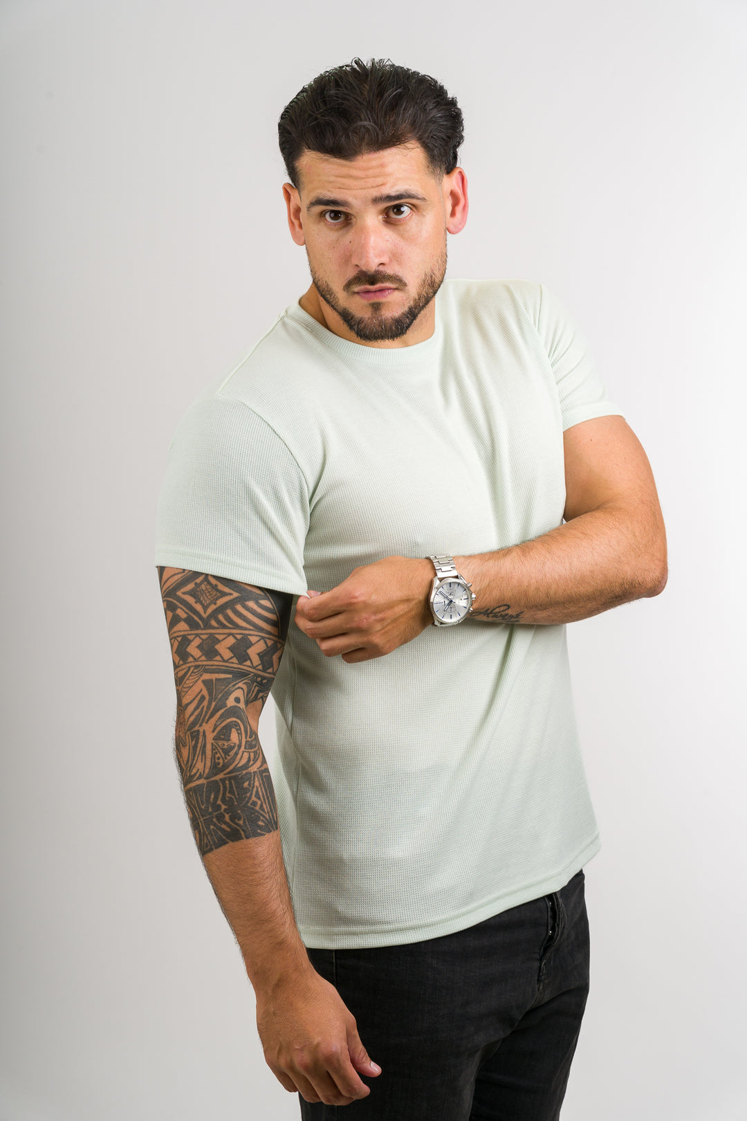 T-Shirt Text M Verde Light