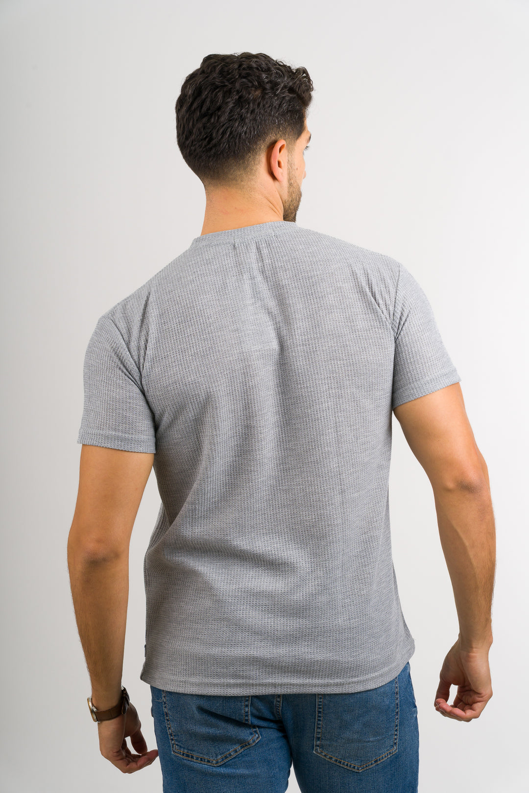 T-Shirt Text Q Gris
