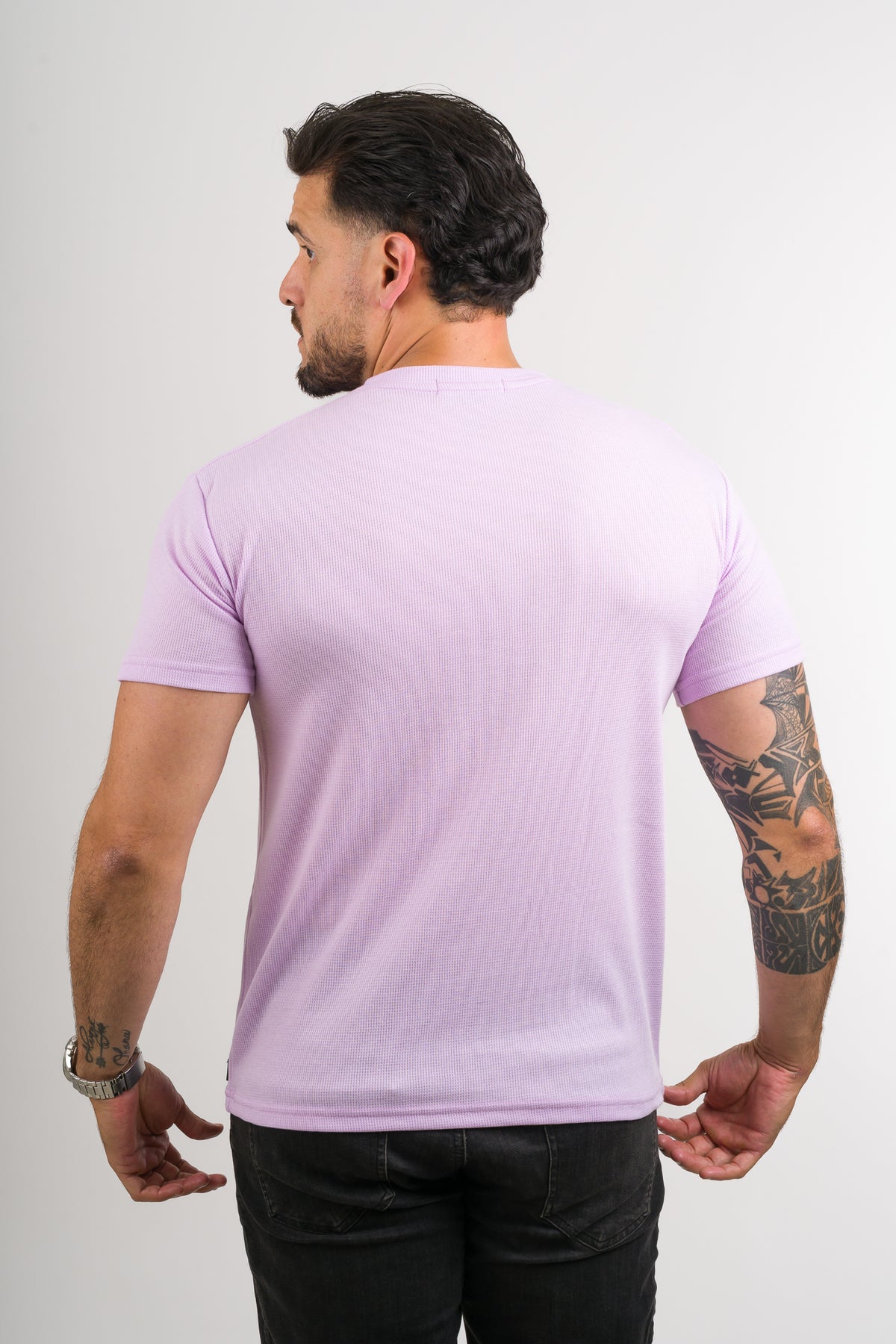 T-Shirt Text M light lila - Voszmen