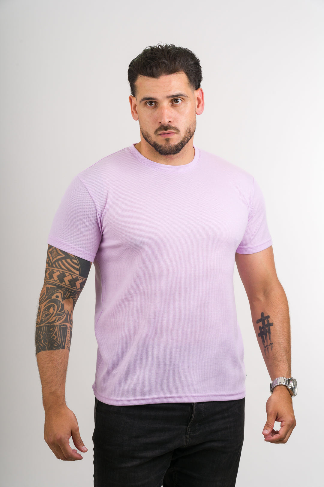 T-Shirt Text M light lila